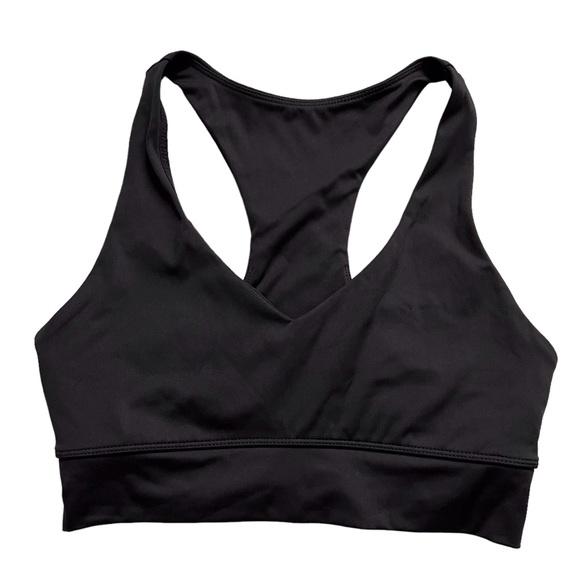 Balance Athletica Black Sports Bra Racerback V-Neck Workout Athletic Gym Medium - Picture 2 of 4